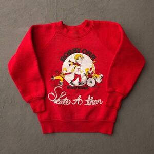 Vintage 80s Bobby Orr Skate-A-Thon Parry Sound Sweatshirt 6-8 Red